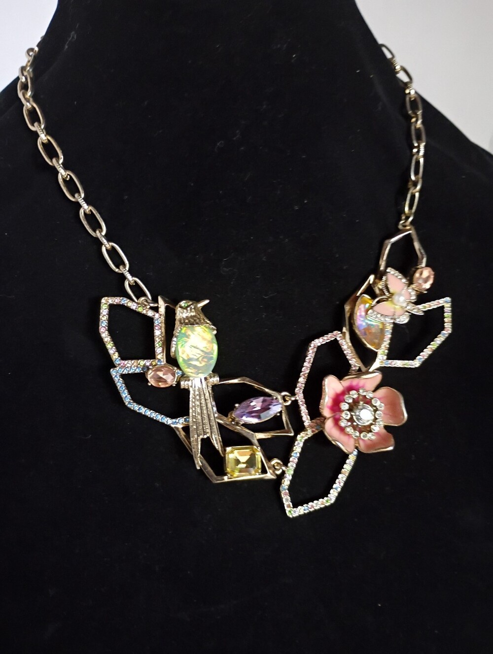 Vintage Signed Betsey Johnson Statement Necklace